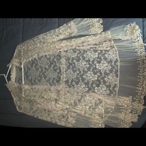 Boston proper tan cardigan